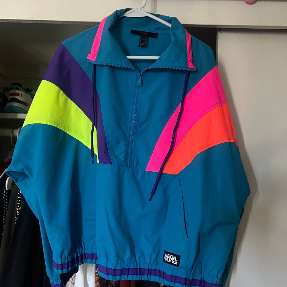 Forever 21 Blue Windbreaker NWOT